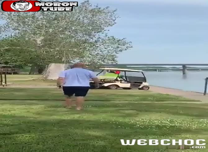 Video :After damaging a home, he is struck by a little automobile